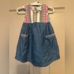 Jessica Simpson Multicolor Patterned Denim Dress
